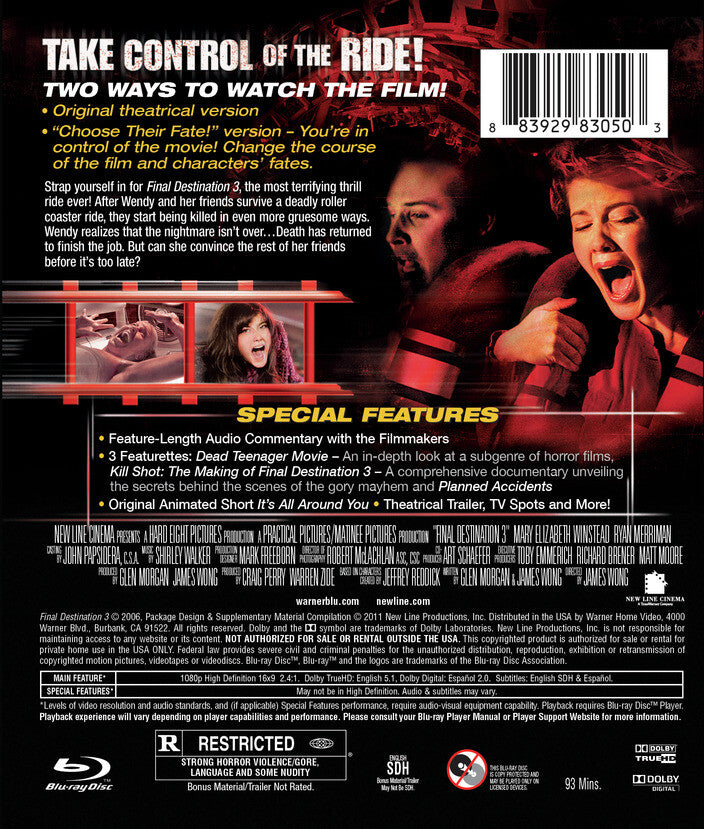 Final Destination 3 [Blu-ray] - Back Panel - 