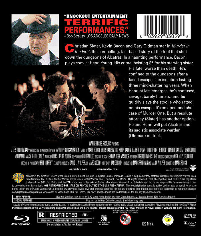 Murder in the First [Blu-ray] - Back Panel - 