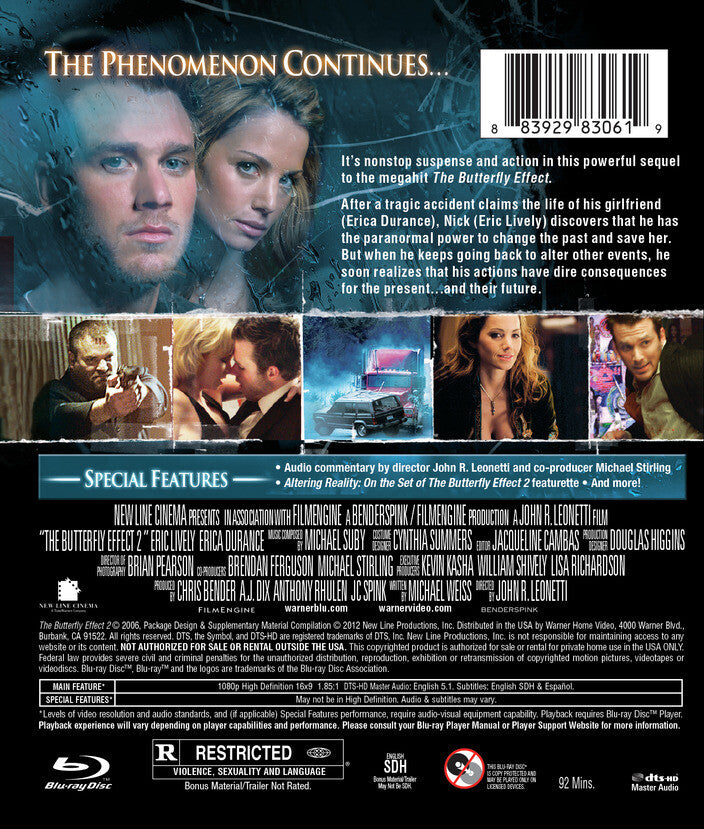 the butterfly effect 2 - Back Panel - Blu-ray