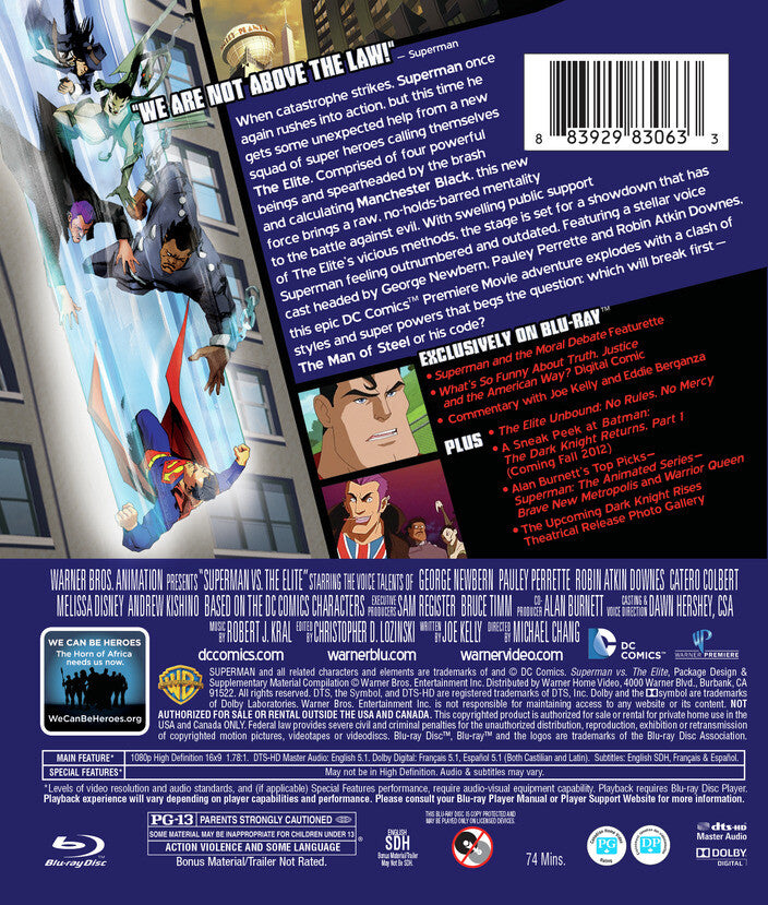 dcu: superman vs. the elite - Back Panel - Blu-ray