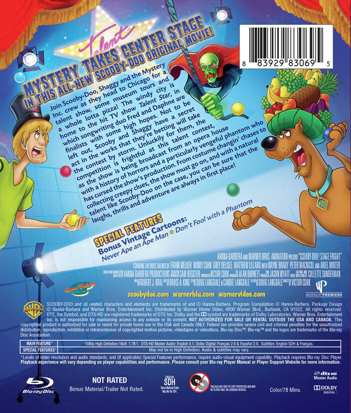 scooby-doo! stage fright - Back Panel - Blu-ray
