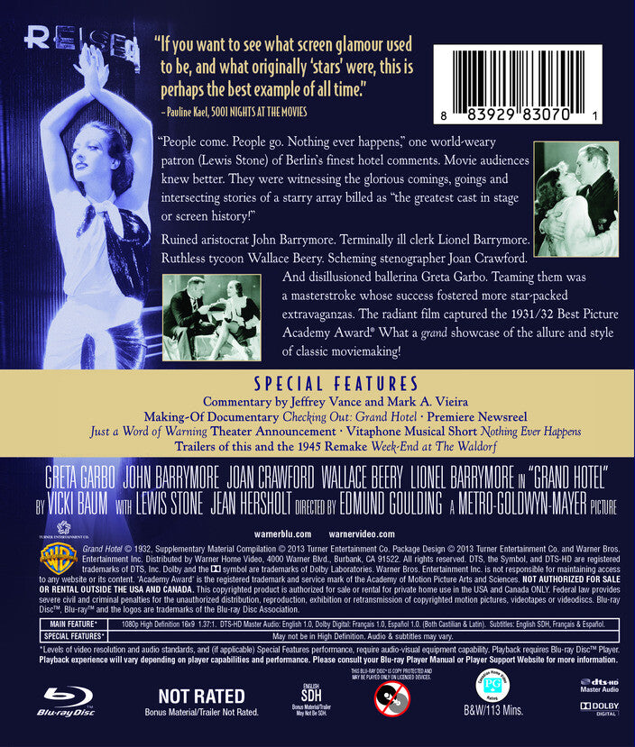 Grand Hotel [Blu-ray] - Back Panel - 
