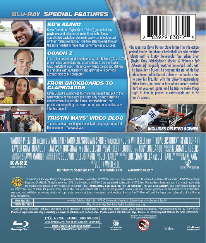 thunderstruck - Back Panel - Blu-ray