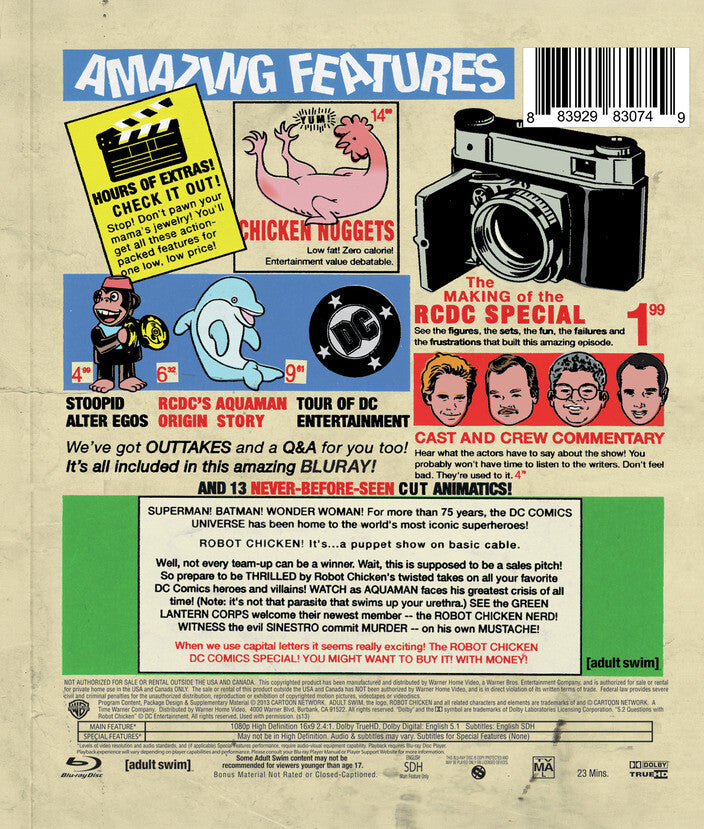 Robot Chicken: DC Special [Blu-ray] - Back Panel - 