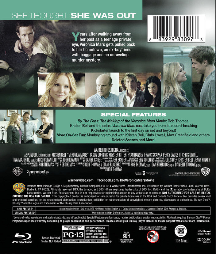 the veronica mars movie - Back Panel - Blu-ray