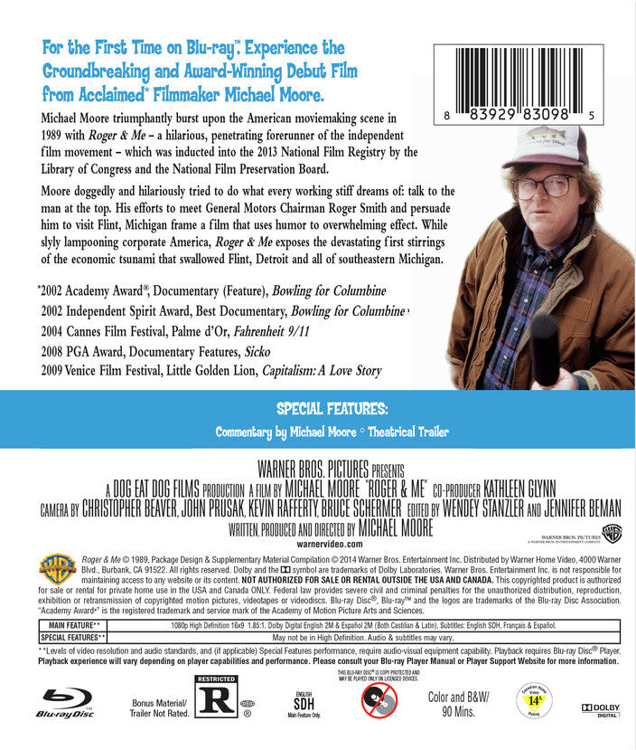 Roger & Me [Blu-ray] - Back Panel - 