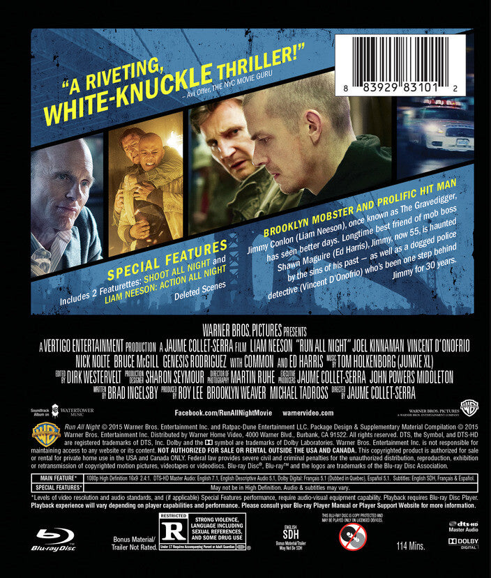 Run All Night [Blu-ray] - Back Panel - 