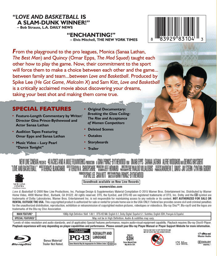 love & basketball - Back Panel - Blu-ray