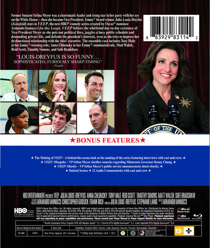 veep: the complete first season - Back Panel - Blu-ray