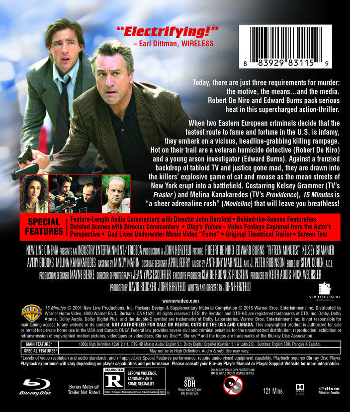 15 minutes - Back Panel - Blu-ray