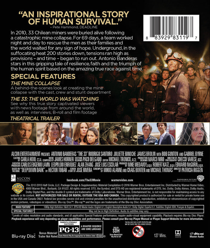 the 33 - Back Panel - Blu-ray