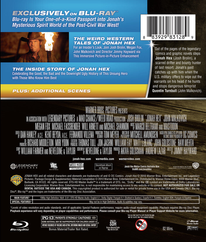 Jonah Hex [Blu-ray] - Back Panel - 