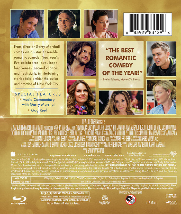 new year's eve - Back Panel - Blu-ray