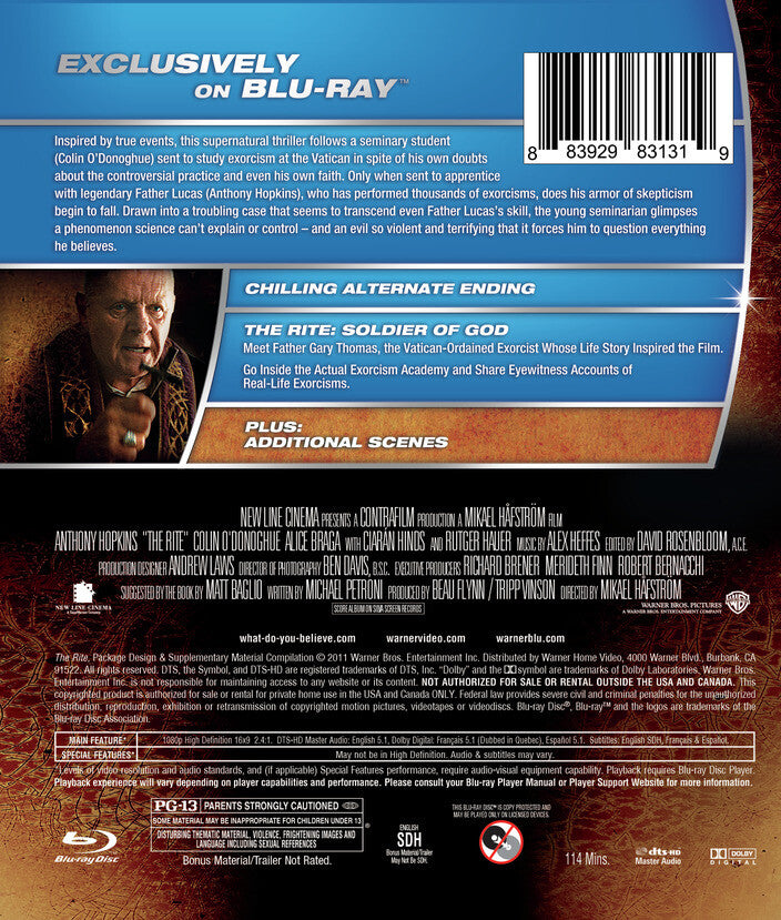 The Rite [Blu-ray] - Back Panel - 
