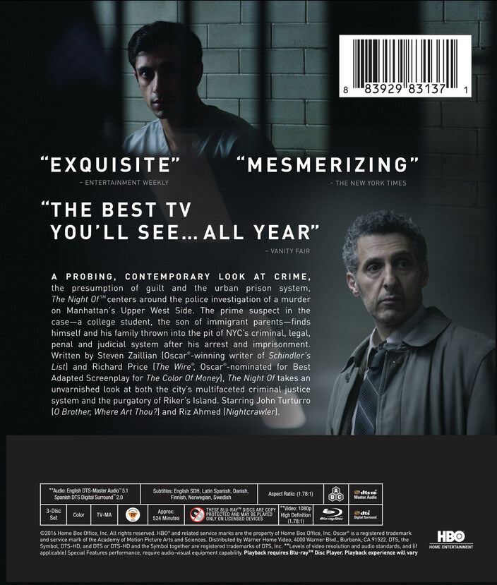 The Night Of [Blu-ray] - Back Panel - 