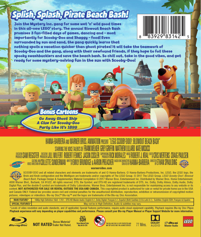 lego scooby-doo: beach blowout bash - Back Panel - Blu-ray