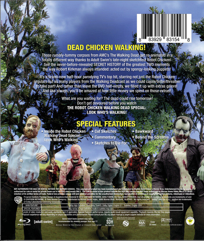 Robot Chicken Walking Dead Special: Look Who's Walking [Blu-ray] - Back Panel - 