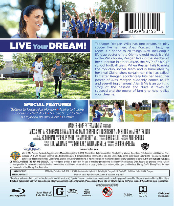 alex & me - Back Panel - Blu-ray