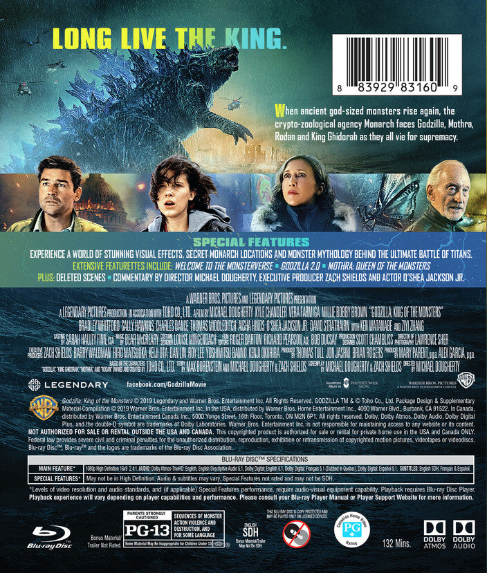 godzilla: king of the monsters - Back Panel - Blu-ray