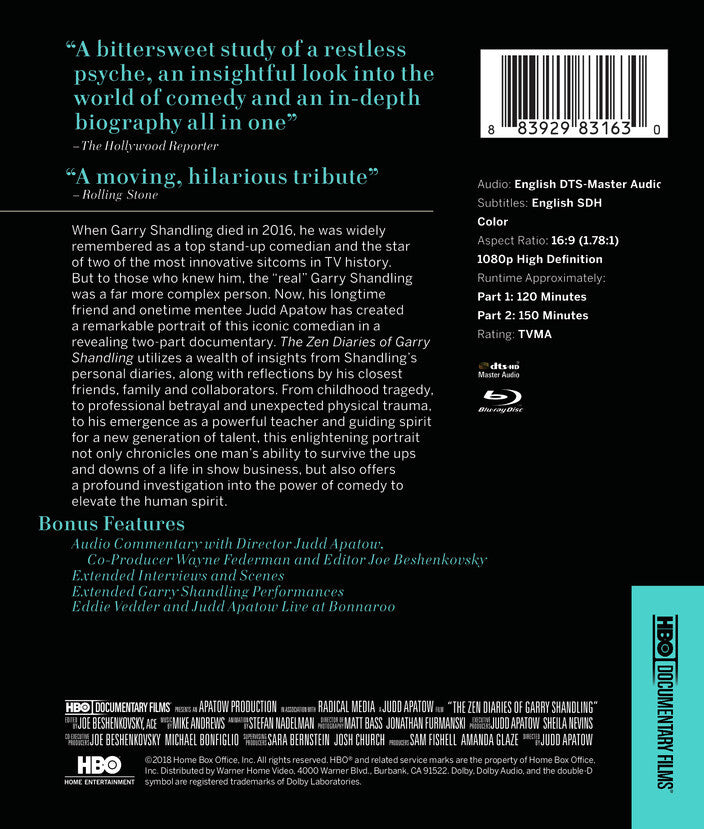 the zen diaries of garry shandling - Back Panel - Blu-ray