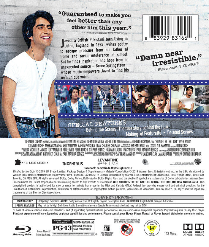 blinded by the light - Back Panel - Blu-ray