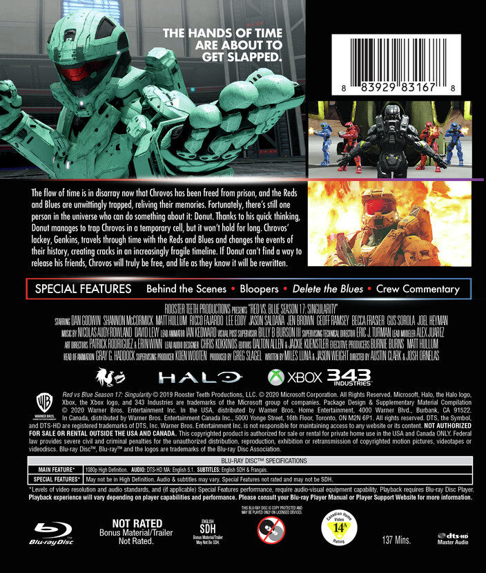 red vs. blue: singularity - Back Panel - Blu-ray