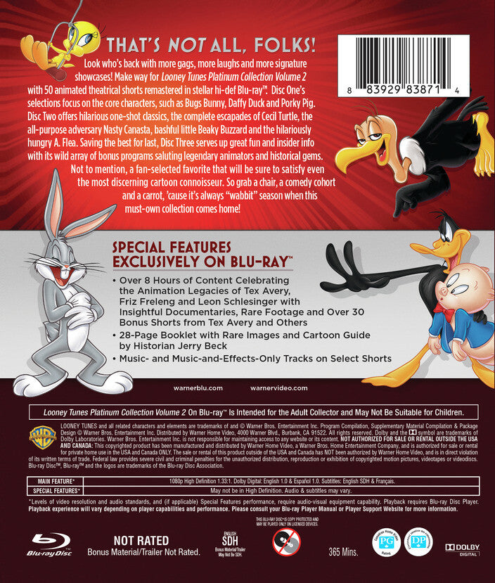 looney tunes platinum collection vol. 2 - Back Panel - Blu-ray