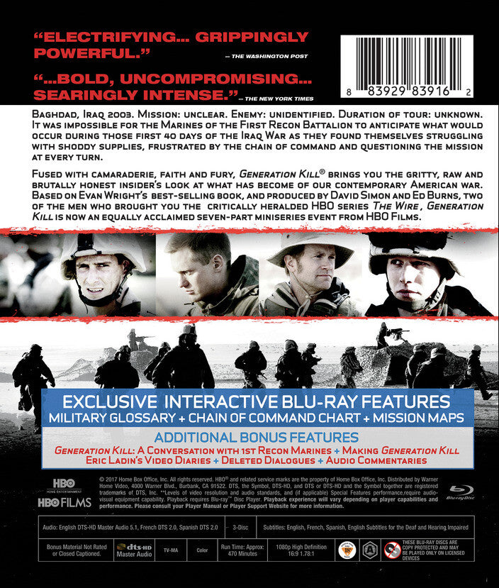 generation kill - Back Panel - Blu-ray