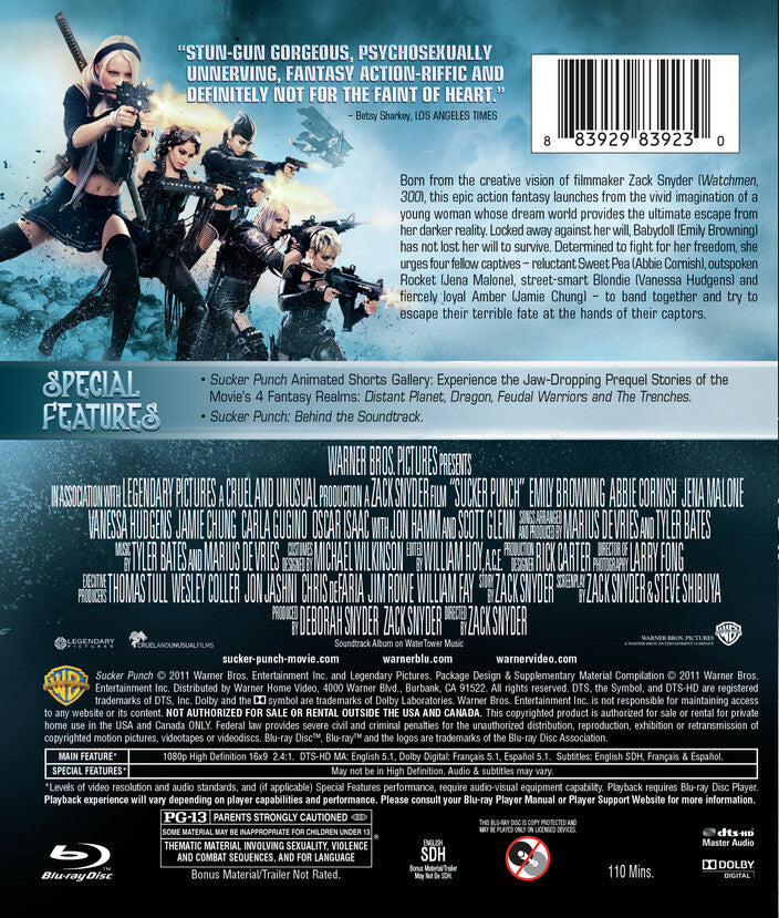 sucker punch - Back Panel - Blu-ray