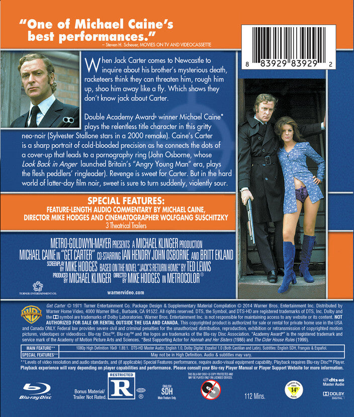get carter (1971) - Back Panel - Blu-ray
