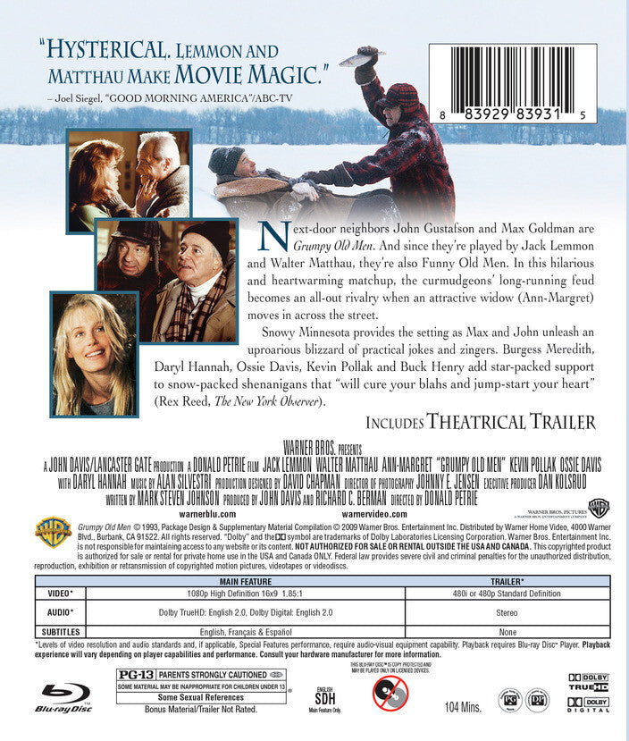 grumpy old men - Back Panel - Blu-ray