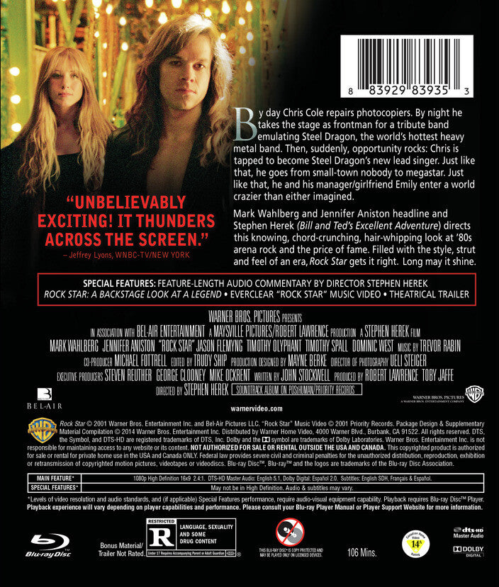 rock star - Back Panel - Blu-ray