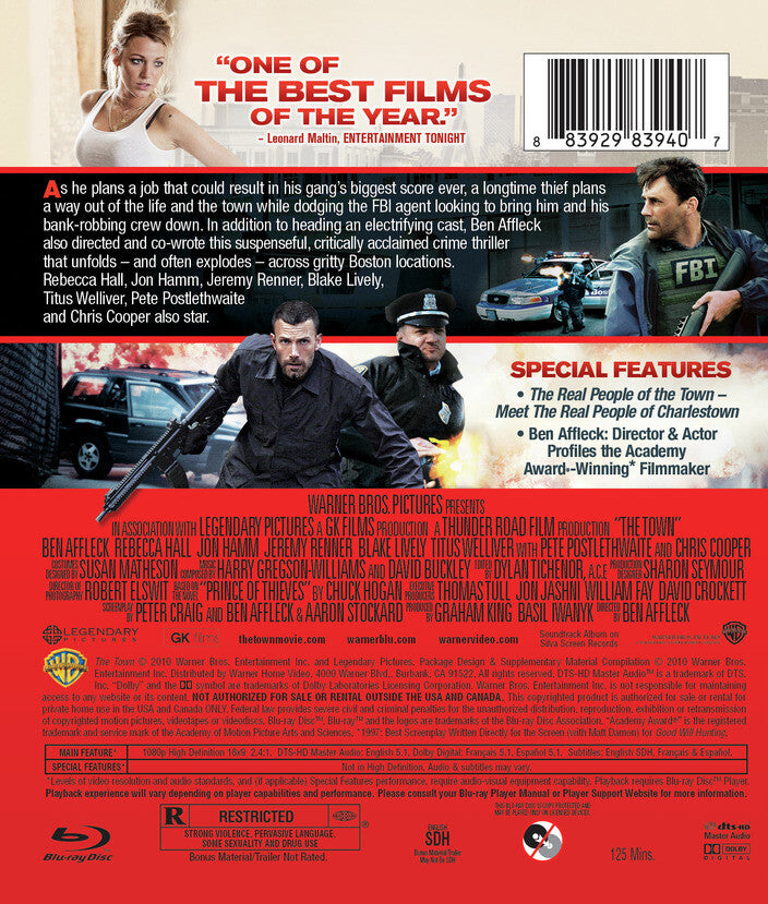 the town - Back Panel - Blu-ray