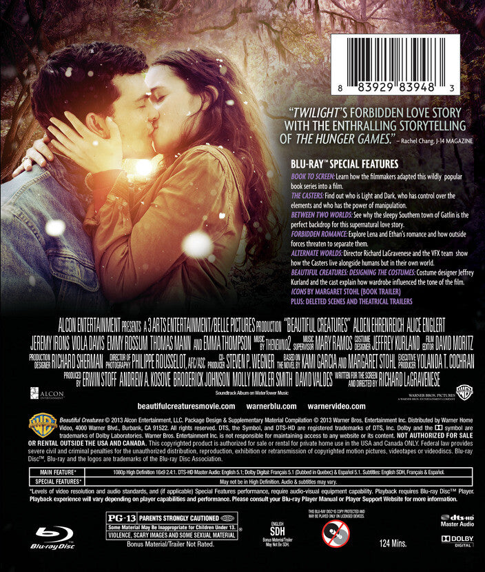 beautiful creatures - Back Panel - Blu-ray