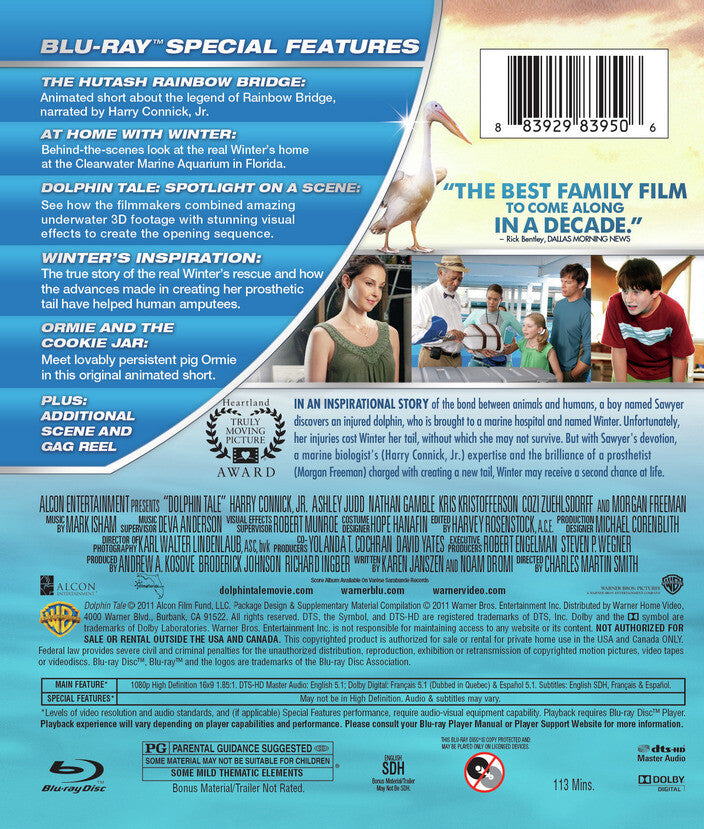 dolphin tale - Back Panel - Blu-ray