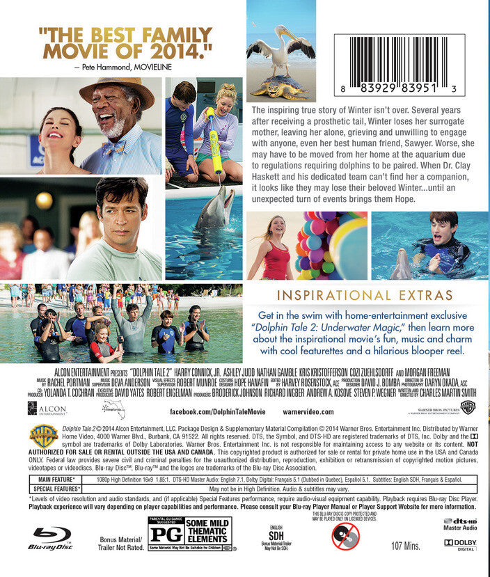 dolphin tale 2 ( ) - Back Panel - Blu-ray