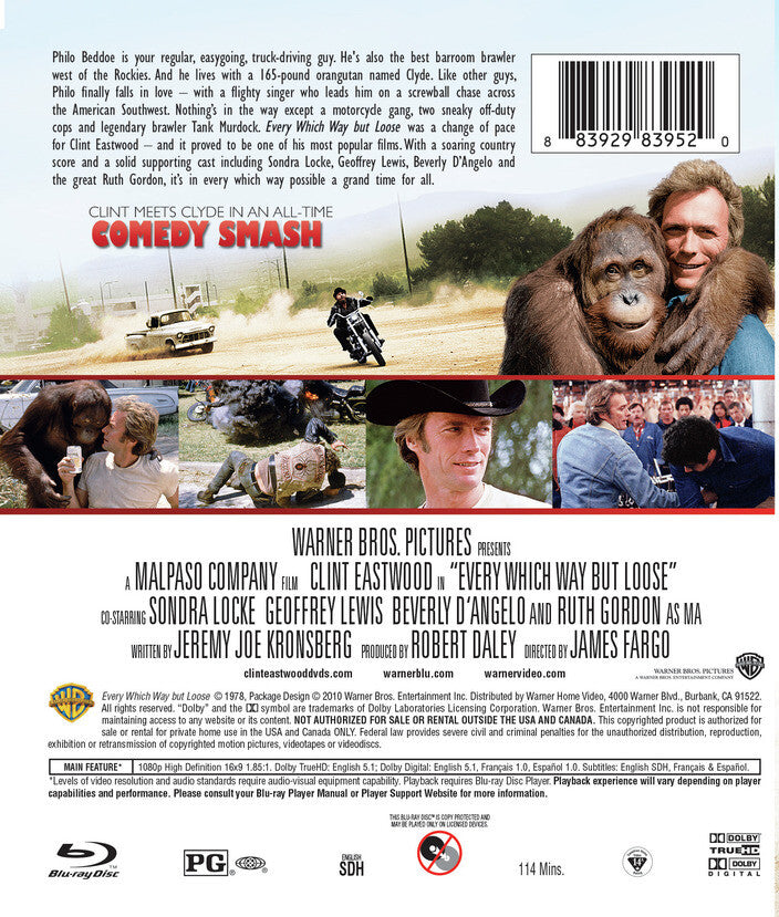 every which way but loose - Back Panel - Blu-ray