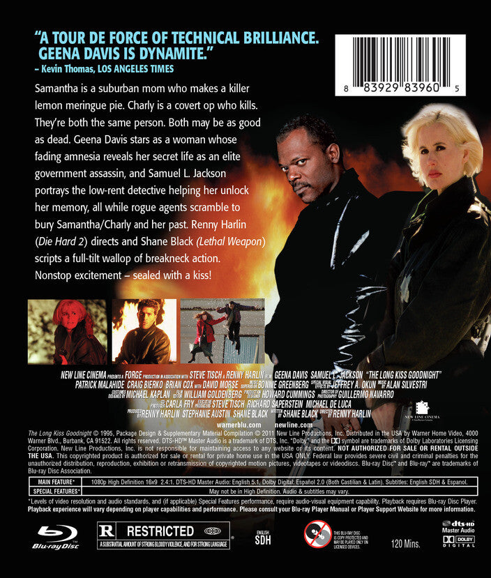 the long kiss goodnight - Back Panel - Blu-ray
