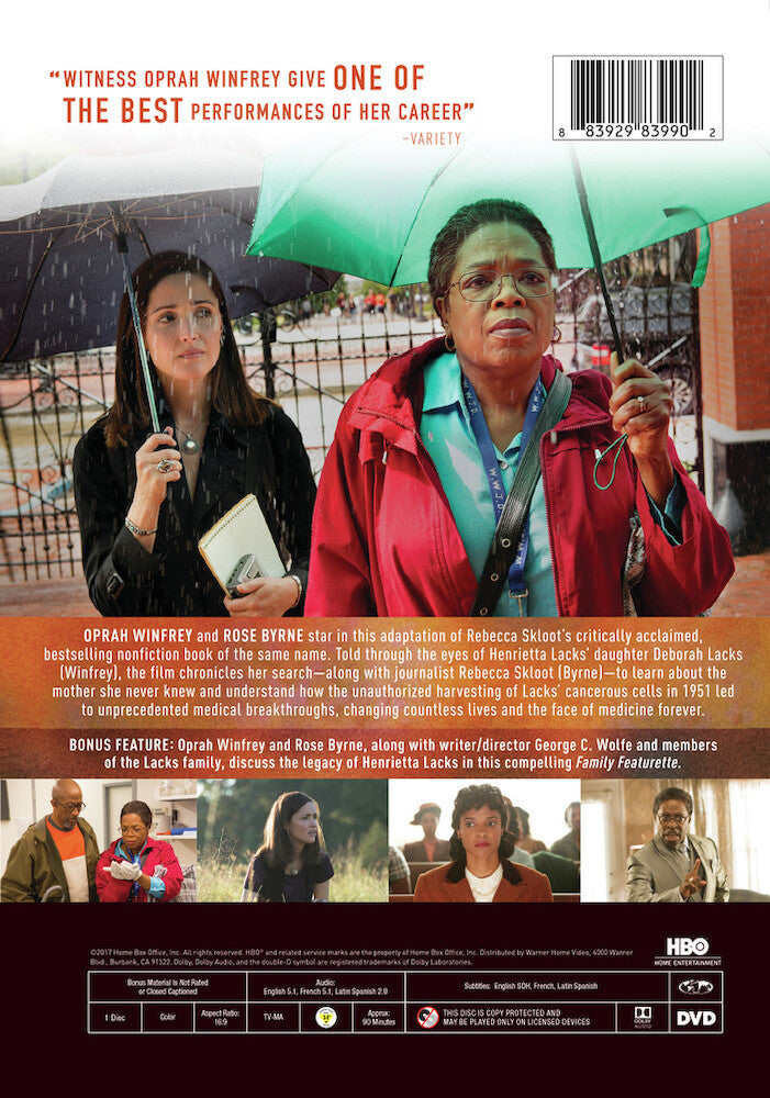 the immortal life of henrietta lacks - Back Panel - DVD
