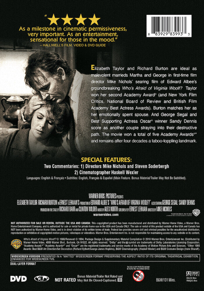 who's afraid of virginia woolf? - Back Panel - DVD