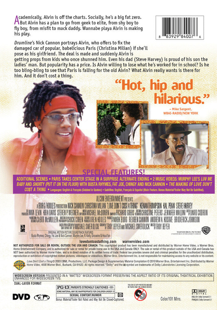 Love Don't Cost a Thing - Back Panel - 