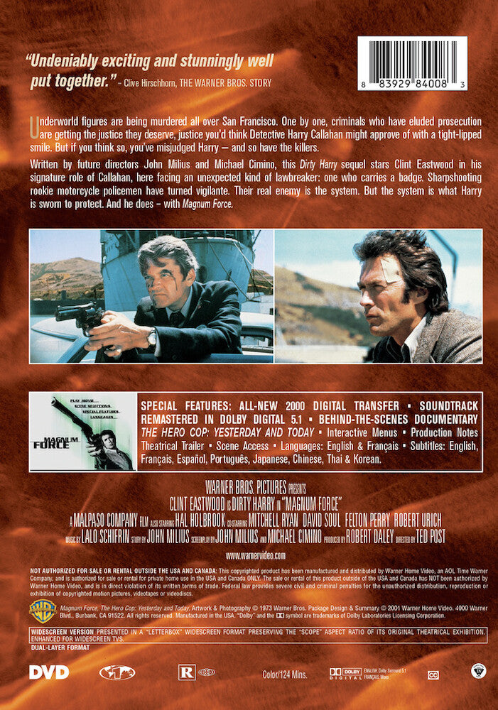 magnum force (eastwood collection) - Back Panel - DVD
