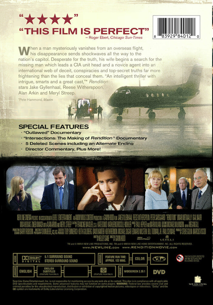 rendition - Back Panel - DVD