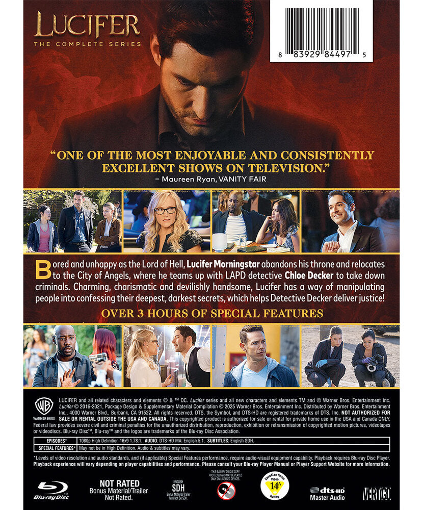Lucifer: The Complete Series - Back Panel - 