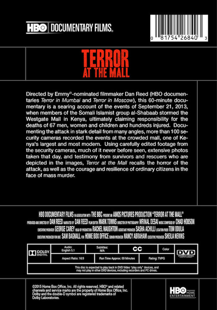 terror at the mall - Back Panel - DVD