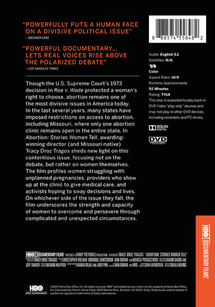 abortion: stories women tell - Back Panel - DVD