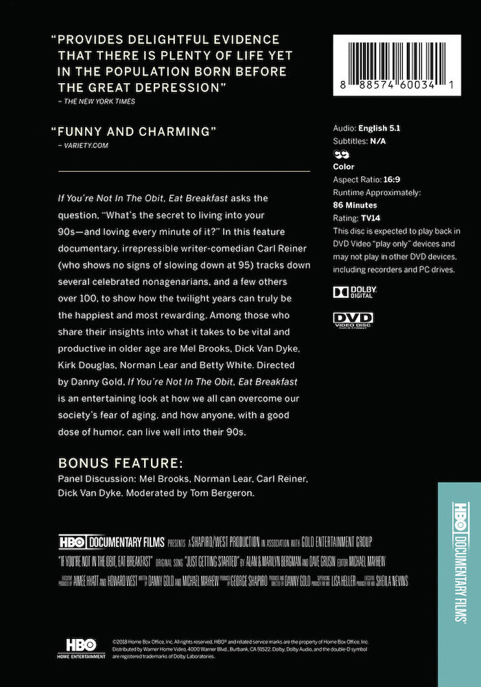 if you're not in the obit, eat breakfast - Back Panel - DVD