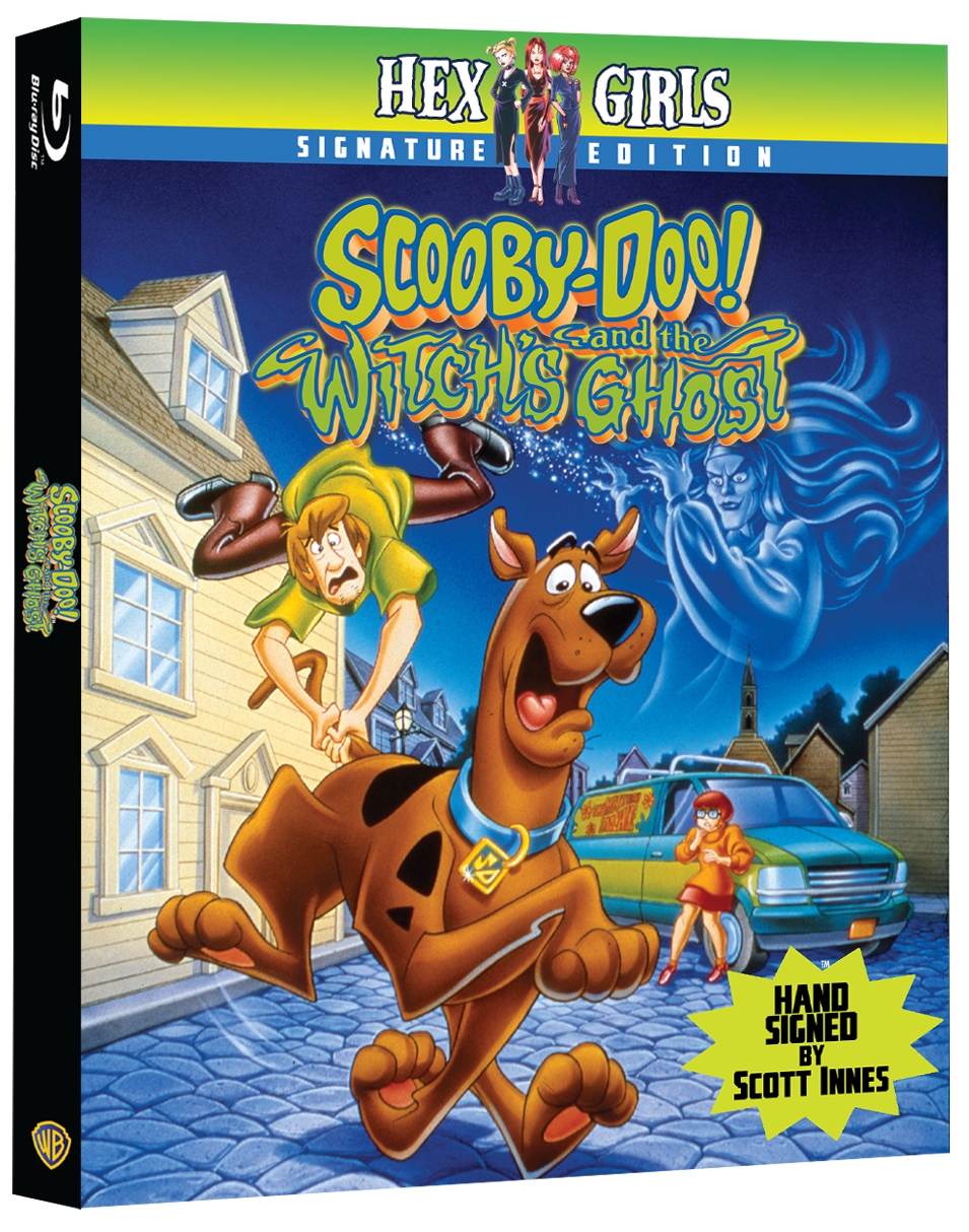 Scooby-Doo and the Witch's Ghost Hex Girls Signature Edition Blu-ray slipcover, hand signed by Scott Innes